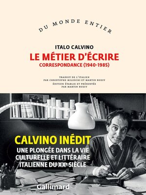 cover image of Le métier d'écrire